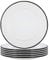 Argon Tableware Enamel Dinner Plates - 25.5cm - Pack of 6 - Black Dining Plates Lightweight Camping Large Dinner Dish for Appetisers, Starters, Mains, Sides, Desserts