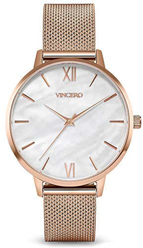 Vincero Luxury Women's Eros Wrist Watch with a Leather Watch Band - 38mm Analog Watch - Japanese Quartz Movement