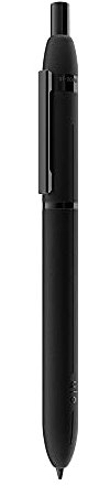 Otto Hutt design 03 Druckbleistift 002-18794 – Bleistift aus Messing Vollmaterial in der Farbe Schwarz – Mit 0,7-Millimeter-Minen und Radiergummi