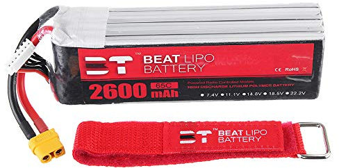 KINGDUO 11.1V 2600Mah 35C 3S Lipo Batterie Xt60 Plug avec Batterie Strap pour Rc Racing Drone