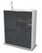 Stil.Zeit Highboard Kiara, Korpus Weiss matt, Front Hochglanz-Design Graphit (92x108x35cm), Push-to-Open Technik & Leichtlaufschienen