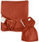 Mababu Musselin Tuch Baby | Aus weicher Baumwolle | 5 in 1 Funktionen als Pucktuch Mulltuch Stilltuch | Für Jungen und Mädchen | Weiches Schmusetuch als Geschenk zur Geburt, Rust