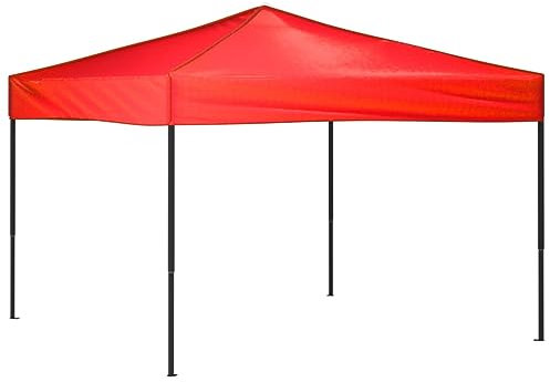 vidaXL Tente de Réception Pliable Belvédère de Camping Pavillon d'Extérieur Tonnelle de Jardin Chapiteau Patio Terrasse Rouge 3x3 m