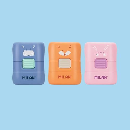 Displaybox 16 Gummibänder mit COMPACT Bürste, spezielle Serie Funny Animals MILAN®