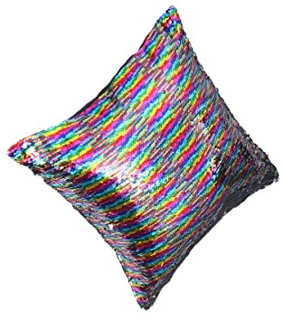 Garneck Pailletten Kissenbezug Selbstgemacht mit Verstecktem Reißverschluss 40x40cm Glitzernder Kissenbezug aus Glänzendem Satin für Weihnachten Party und Elegante Heimdekoration