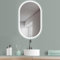 HOKO® Miroir Ovale LED 50x90cm/90x50cm Installation Vertical+Horizontal. Miroir pour Salle de Bain avec éclairage LED. Commande Tactile+lumière LED réglable Chaud/Froid/Neutre 2700-6500k