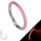 Treuheld® Titan Segmentring-Clicker Piercing mit Glow in The Dark Rand [02.] pink - 1,2 x 10mm