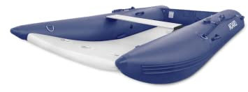 NOARD Schlauchboot | 300cm Länge | Blau/Grau | Aufblasbarer Boden für optimale Stabilität | Leicht & Einfach zu transportieren | Ideal für 4 Personen | Komplettset inkl. Zubehör