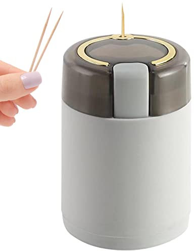 Dubbulon Scatola Automatica per stuzzicadenti - Scatola Porta stuzzicadenti Pop-up Moderna | Dispenser Porta stuzzicadenti a Pressione Automatica per stuzzicadenti