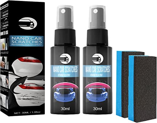 CIEVOO 2Stk Auto-Kratzer-Reparaturspray, 30/100 ml Auto-Kratzer-Reparatur-Nano-Spray, Autolack-Kratzer-Reparatur, Auto-Kratzer-Entferner für Tiefe Kratzer (30ml)