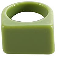 Transparente Harz minimalistische Acryl Geometrie Ringe, transparente geometrische klobige Daumenringe, Männer Frauen Fingerring (grün)
