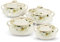 Casserole Gift Stainless Steel Casserole Set of 4 | Thermal Serving Casserole Gift Set | Serving Bowl Hot Pot (4PC(500+1000+1500+2000 ML), White Green)