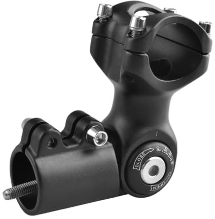 TRIWONDER Verstellbarer Vorbau 25.4 31.8 60mm 80mm 93mm 100mm 0-90 Grad Verstellbarer Fahrradvorbau Fahrradlenkervorbau Vorbau Riser für Mountainbike, Rennrad, BMX (31.8 x 60mm)