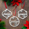 zouwii Personalisierte Weihnachten Holz Ornament | Benutzerdefinierte Name Weihnachtsbaum Ornament | Laser Cut Name Kugel Weihnachtsbaum Dekorationen Geschenkanhänger