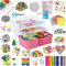 zycBernoi Bastelset Kinder, 3000+Pcs Bastelset für Kinder Bastelbox Bastelmaterial Set, Bastelkoffer Gehören Pompons,Pfeifenreiniger für Mädchen Jungen 4 5 6 7 8 Jahre Geschenk