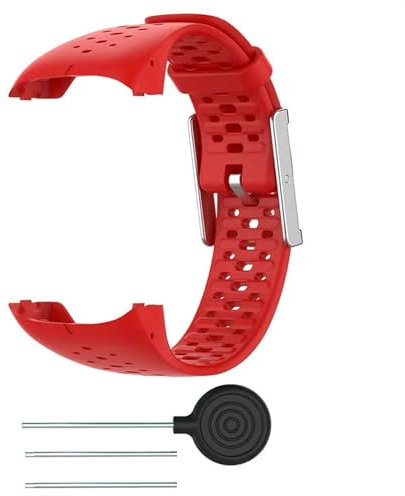 LOTOAK Kompatibel mit Polar M400 M430 GPS Running M 400 300 Weiches Silikon Atmungsaktives Armband Smart Watch Armband Armband Ersatz (Color : Red, Size : for Polar M400)