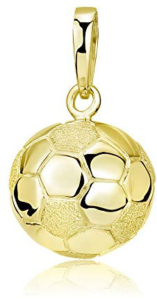 Materia Fussball Schmuck Silber 925 vergoldet - Männer Anhänger KA-461-Gold