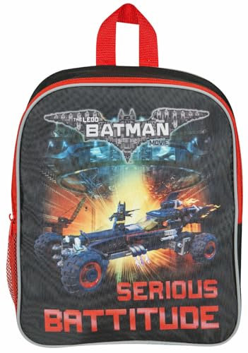 Top Linen (NW) Ltd Children Cartoon Official Character Backpack For School - Lightweight Rucksack Travel Backpack Kids - The Lego Batman Serious Battitude Back Pack