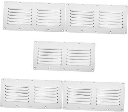 OUNONA 5pcs Ventilation Grill Floor Vent Cover Door Vents for Interior Doors Decorative Vent Covers Wall Vent Cover Internal Marine Flooring Stainless Steel Cupboard Office Mouth Cover