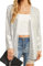 QIXING Women's Cardigans Sequin Sparkle Lightweight Long Sleeve Cardigan Casual Party Clubwear Cover Up Glitter Sequin Jacket(Silver, M)