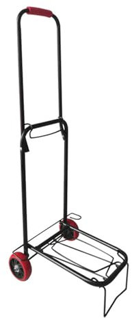Shopping Cart Dolly 2 Wheels,Folding Lightweight Hand Truck,Utility Trolley, Easy-to-Store for Personal,Moving, Travel and Shopping Use - 80 Pounds Weight Capacity,Black