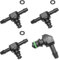 4Pcs Common Rail Diesel Injector Leak Off Pipe Return Connectors for 110 Fuel Injector Return Connector Automotive Parts
