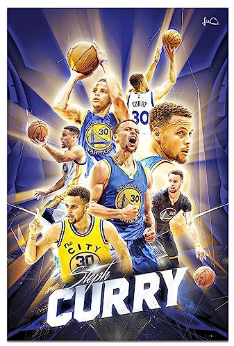 Stephen Curry Poster Kunstdruck Poster, Basketball-Superstar Stephen Curry, Leinwand-Kunstdruck, Golden State Warriors Poster, tolles Geschenk für Basketball-Fans, Kinder und Erwachsene, ohne Rahmen,