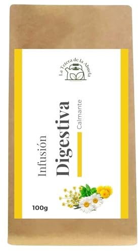 INFUSIÓN DIGESTIVA 100g - Hinojo, Comino, Menta, Romero, Diente de León, Regaliz, Manzanilla - Alivio Natural para la Digestión - La Tetera de la Abuela