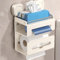 LNGFSH Portarrollos Papel Higienico Ventosa, Portarrollos Escobillero Acero al Carbono, Porta Rollos de Papel Higienico, Portarrollos Baño Adhesivo, Accesorios Baño Sin Taladro (Blanco)