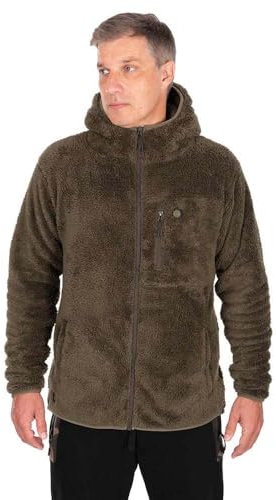 Fox Khaki HD Premium Full Zip Teddy - Angelpullover, Größe:XL