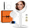 B Beauty Planet Makeup Mirror with Lights, Lighted Magnifying Mirror 30X with 3 Lighting and Adjustable Brightness, 2-Sided Height Adjustable Vanity Mirror for Bathroom, Gifts for Women White