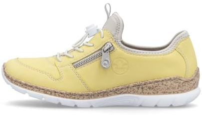 Rieker Women Trainers N42G0, Ladies Low-Tops,Removable Insole,Low Shoe,Street Shoes,Leisure,Sporty, (Lemon, UK Footwear Size System, Adult, Women, Numeric, Medium, 6)