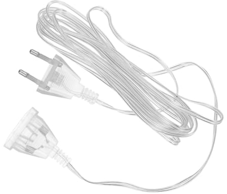 TOPPERFUN 2 Stück LED Verlängerungskabel für Lichterketten aus Weißem Pvc und Kupfer 3 Meter lang Installieren und Zuverlässig für Party und Indoor Einsatz