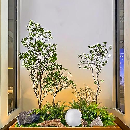 Artificial Tree, Bell Tree Large Fake Tree Green Plant Landscape Decoration Indoor Courtyard Corner Window Staircase Landscaping Ornament H 1.5M/4.9FT