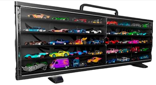 Cefa Toys - 04628 Hot Wheels modularer Koffer für 40 Autos (Nicht im Lieferumfang enthalten), für Fans und Sammler, Schwarz