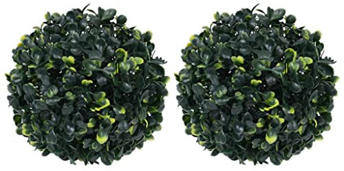 Lot de 2 boules de buis artificielles pour la maison et le jardin, 22 cm
