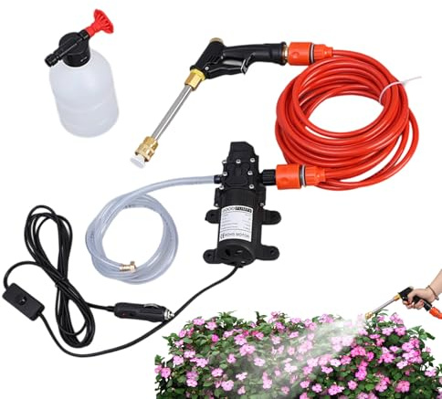 manhegari Hochdruckreiniger für Wasserschlauch – Set Pumpe für Autowäsche | für Bewässerung, Flasche, Pumpe, Dusche, Tiere, Reinigung, Terrassenpflege