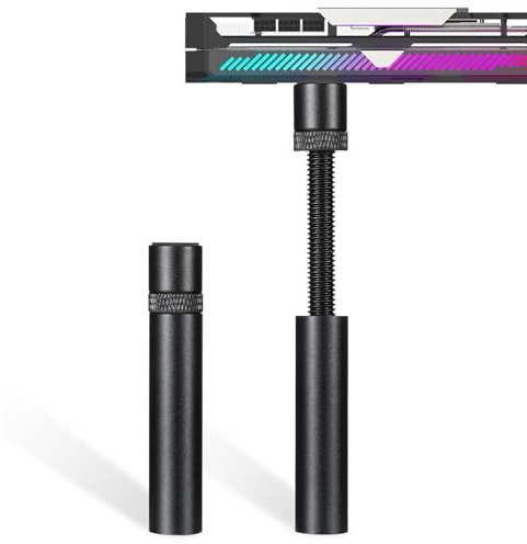 SHENLIU 1 Stück Grafikkarten Halterung, GPU Halterung Aluminium Grafikkarten Halter GPU Stütze Höhenverstellbare Grafikkartenhalter (75mm-120mm)
