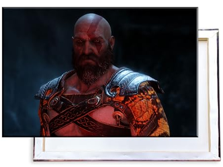 Unified Distribution God of War - Kratos - 120x80 cm Kunstdruck auf Leinwand • erstklassige Druckqualität • Dekoration • Wandbild
