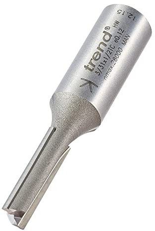 Trend Professional Straight Two Flute Router Cutter Bit, 1/2 Inch Shank, 7mm Cut Diameter, Tungsten Carbide Tipped, 3/31X1/2TC