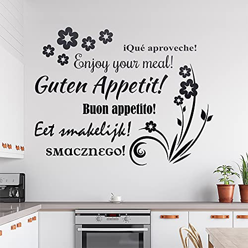 Guten Appetit Nr. 1 Wandtattoo in 6 Größen - Wandaufkleber Wall Sticker - Dekoration, Küche, Wohnzimmer, Schlafzimmer, Badezimmer