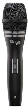 Stagg SDM90 Professional Cardioid Dynamic Microphone, 3-Pin XLR Connection, Vocal and Instrumental Microphone