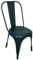 Retro Bistrostuhl aus Metall stapelbar - Vintage Design - Stapelstuhl mit Industrie Look für Esszimmer, Küche, Balkon - Stabiler Küchenstuhl Used-Look - Metallstuhl mit Lehne Farbe Grün