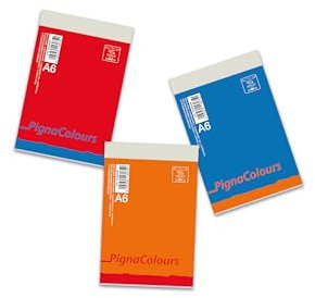 Pigna, Lot de 20 bloc-notes à carreaux, format A6, 60 feuilles, idéal pour les étudiants et les professionnels,