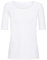 OPUS Damen Kurzarmshirt | SERTA Slim Shirt aus Jersey weiß, 40