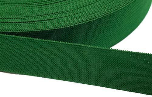 Jajasio Gummiband zum Nähen 25mm Breit in 20 Farben 16 - dunkelgrün 25 Meter