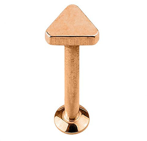 Piercingfaktor Piercing Tragus Helix Ohr Cartilage Stab Labret Stecker Madonna Monroe Lippenpiercing Lippe Knorpel Dreieck 4mm Rosegold