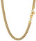 KRKC&CO 6mm Edelstahl Cuban Link Chain 18K Gold beschichtet Kubanische Gliederkette Edelstahl Panzerkette Herren Gold Goldkette Herren Gold Cuban Chain Hip Hip Halskette Rapper Kette Länge 55,9cm