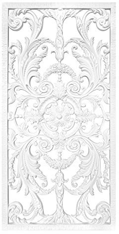 Wandornament | vorgrundiertes schlagfestes Polyurethane | Bild | Klassisch | Verzierung | weiß | PU | Hexim Perfect | 1800 x 905 mm | K4044