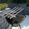 SCHILLING Fischgrilltechnik/Steckerlfisch Halter/Grillrost/Holzspieße / 4 Fische